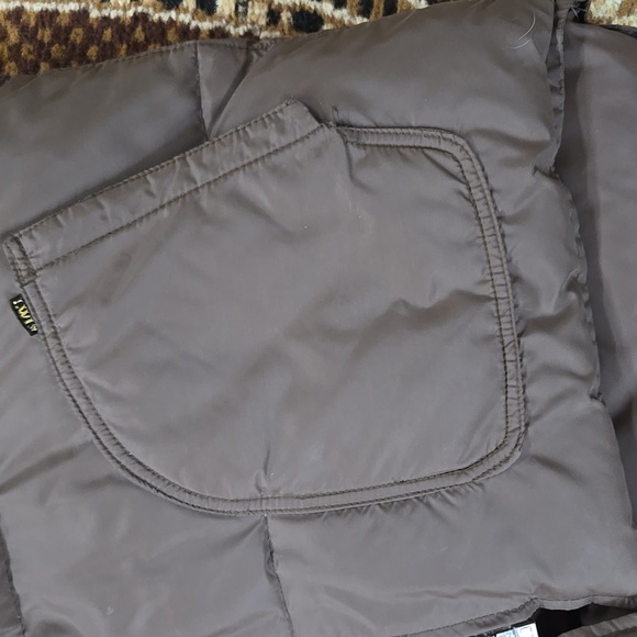 Vintage 70s Western Suede Puffy Vest Feather Down Puffer Brown Retro Cowboy 1970 - Picture 7 of 15